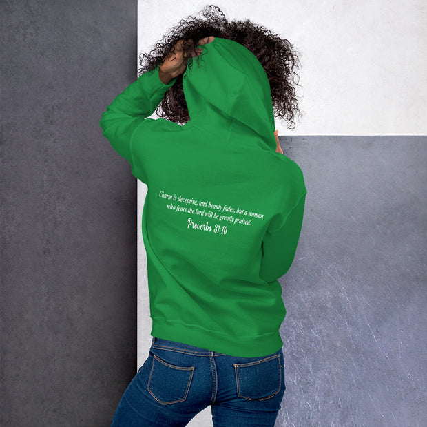 High Value Woman Hoodie (white writing)