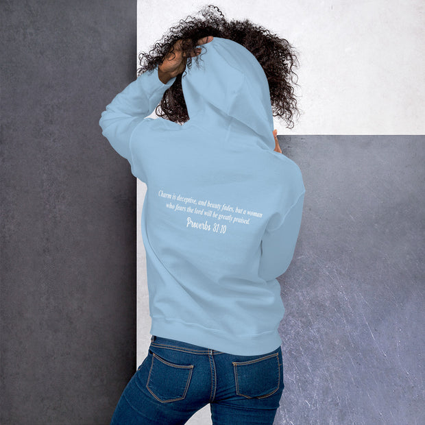 High Value Woman Hoodie (white writing)