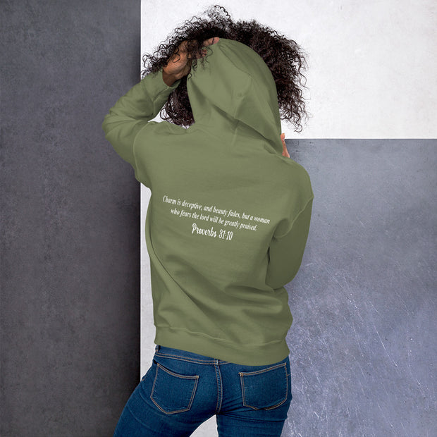 High Value Woman Hoodie (white writing)