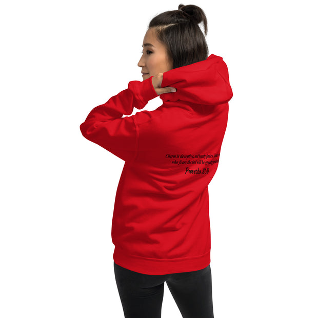 High Value Woman Hoodie (black writing)