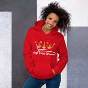 High Value Woman Hoodie (white writing)