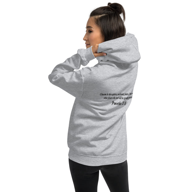 High Value Woman Hoodie (black writing)