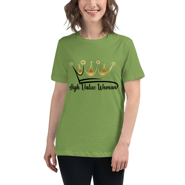 High Value Woman T-Shirt (black writing)