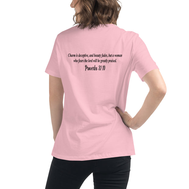 High Value Woman T-Shirt (black writing)