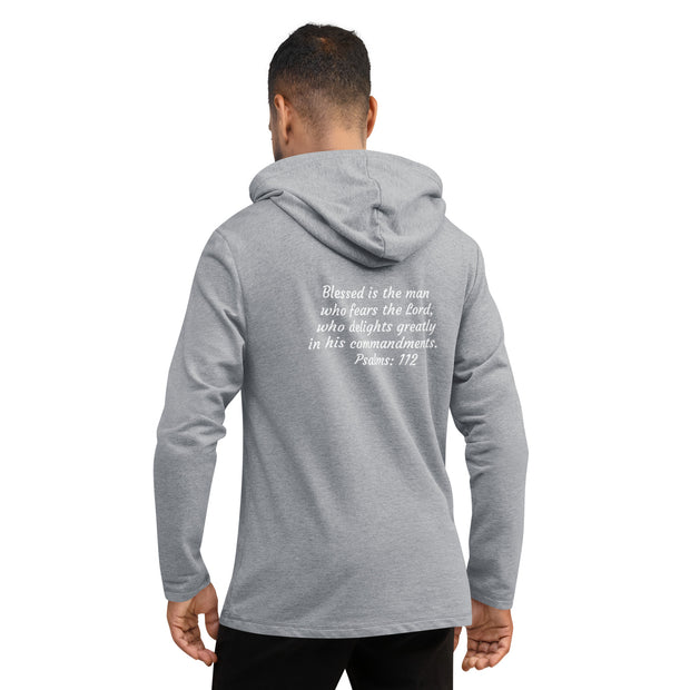 High Value Man  Lightweight Hoodie (white writing)