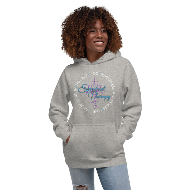 Women Spiritual Therapy Hoodie (white writing)